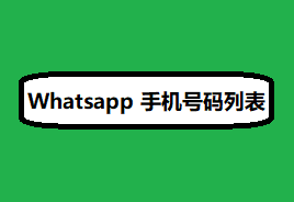 Whatsapp 手机号码列表